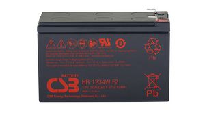 Rechargeable Battery, Lead-Acid, 12V, 8.4Ah, Blade Terminal, 6.3 mm